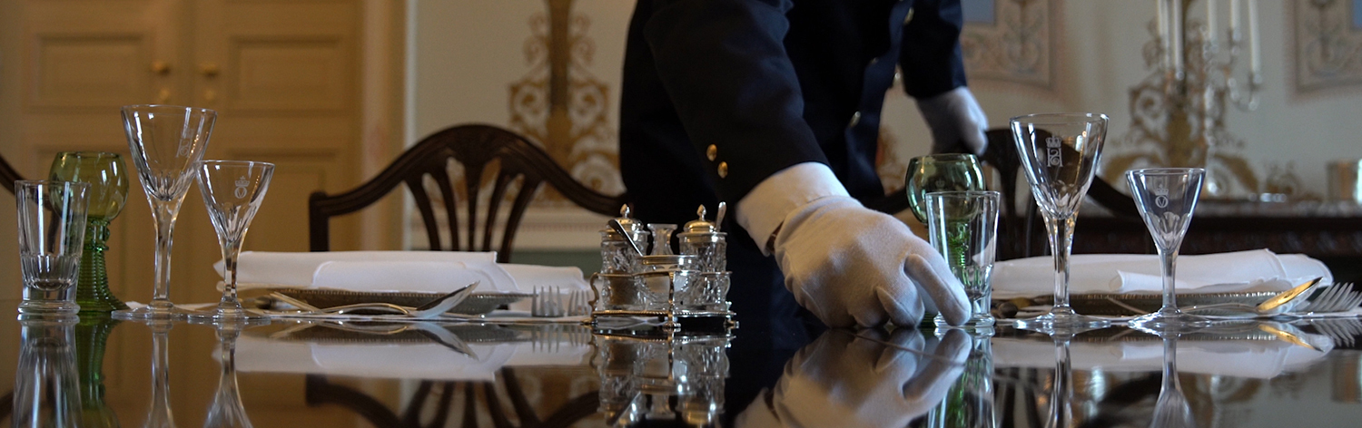 The Royal Court preparing for an official luncheon. Photo: Simen Løvberg Sund, The Royal Court